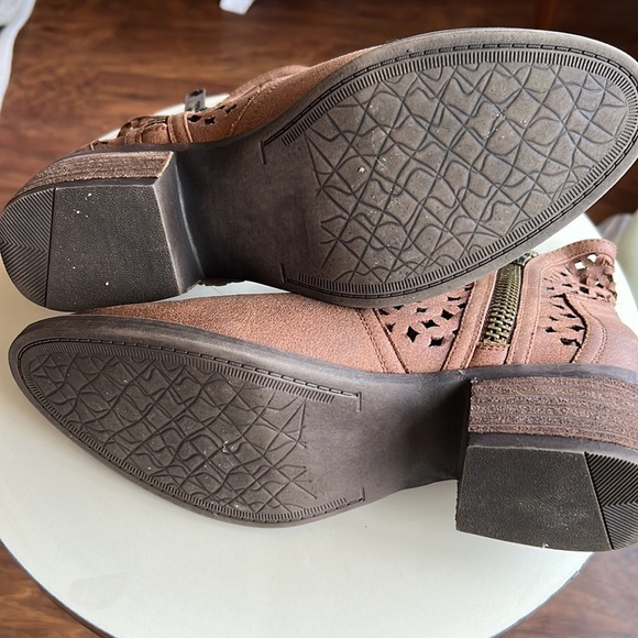 Brown Cutout Booties - Picture 3 of 5